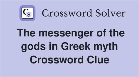 greek messenger crossword.